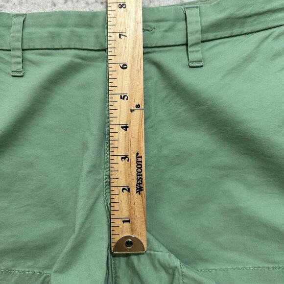 Old Navy Women's 0 Flat Front 3" Inseam Chino Shorts Green Low Rise - Picture 10 of 11